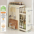 Axyaa Kitchen Pull-out Spice Rack Seasoning Organizer for Countertop Storage