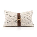 Axyaa Light Luxury Wool Blend Splicing Waist Pillow