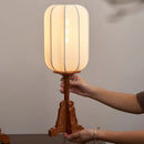 Axyaa Vintage Solid Wood Chinese Style Floor Lamp for Living Room & Bedroom