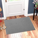 Axyaa Grey Welcome Door Mat: Absorbent, Non-Slip, Stain & Fade Resistant
