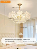 Axyaa Modern Minimalist Crystal Chandelier for Living Room, Bedroom, and Dining Room