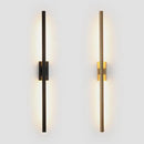 Axyaa Linear Tube LED Wall Lamp Black Gold Sconce