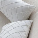 Axyaa White Velvet Cushion Cover - Soft Throw Pillowcase for Living Room Sofas