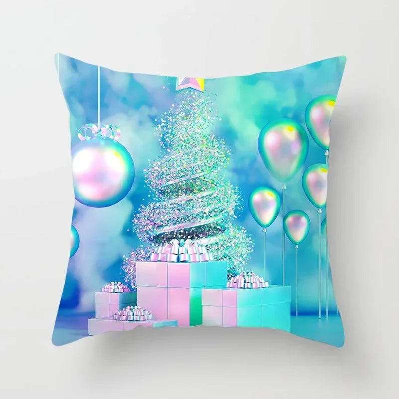 Axyaa Christmas Home Pillowcases: Printed Bed Decorative Cushion Covers