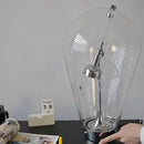Clear Glass Table Lamp USB Charging Warm Light 3000K Axyaa Bedroom Desk Light