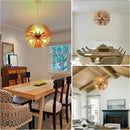Axyaa 6-Light Rattan Chandelier for Dining Kitchen Island Bedroom