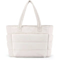 Axyaa Lightweight Puffy Duffel Bag with Compartments, Quilted Shoulder Handbag for Women