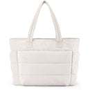 Axyaa Lightweight Puffy Duffel Bag with Compartments, Quilted Shoulder Handbag for Women