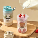 Axyaa Portable Oat Cup Set with Stainless Steel Spoon - Leak Proof Food Container