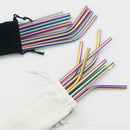 Axyaa Reusable Straw Storage Bundle Velvet Drawstring Pouch Organizer Bag