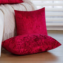 Axyaa Red Ice Velvet Pillow Cover - Modern Home Decor & Soft Cushion Cover