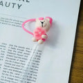 Axyaa Pink Bear 10mm Silicone Straw Cap for Stanley Tumbler