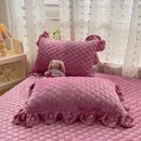 Axyaa Monet Garden Series High Gram Milk Fleece Embroidered Bed Cover