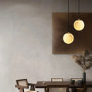 Axyaa Spanish Marble Small Pendant Lamp: Modern Stone Hanging Chandelier for Home Décor