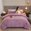 Axyaa Double Sided Milk Velvet Winter Comforter King Size Quilts, Soft Plush Duvets