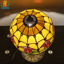 Axyaa Tiffany Style Tulip Desk Lamp Americana Design Rustic Bedroom Office Decor