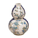 Axyaa Gourd Porcelain Vase: Chinese Blue White Home Decor Flower Arrangement