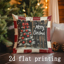 Axyaa Christmas Highland Cow Print Pillow Cover for Sofa, Bedroom, Car - Rectangular Cushion