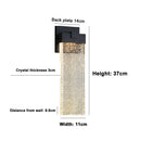 Axyaa Crystal Outdoor Wall Lamp: Sleek & Waterproof Modern Light for Terrace, Villa, Balcony.