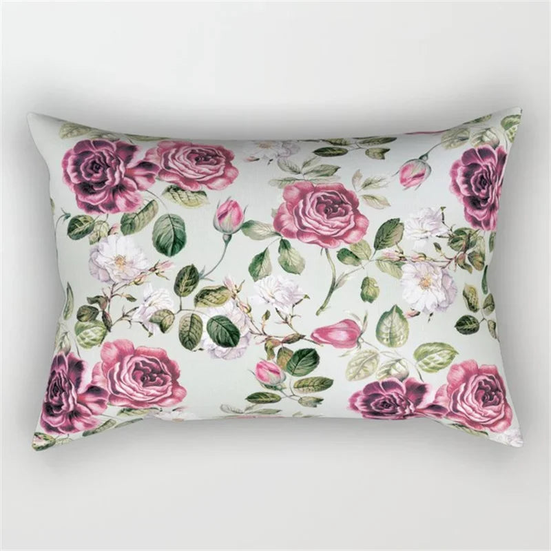 Pink Flower Polyester Pillowcase - Romantic Girl Room Aesthetic Decor