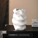 Axyaa Ceramic Threaded Vases for Table Decor & Flower Arrangements
