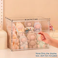 Axyaa Doll Storage Box: Multitier Display Case with Lid for Dustproof Collectibles