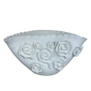Axyaa White Rose Embossed Porcelain Flower Vase - Home Decor Craft