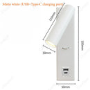 Axyaa LED Reading Wall Lamp with USB Rechargeable Switch - Bedroom Bedside Lighting