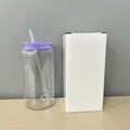 Axyaa Colorful Plastic Cup Lid Set for Can Shaped Iced Coffee & Juice Mugs