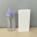 Axyaa Colorful Plastic Cup Lid Set for Can Shaped Iced Coffee & Juice Mugs