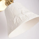 Axyaa Elk Ceramic Lampshade LED Wall Sconce, Nordic Modern Lighting for Bedroom, Bathroom