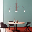 Axyaa Modern Italian Glass Iron Pendant Chandelier for Home Decor