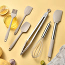 Axyaa 8-Piece Silicone Kitchen Utensil Set Stainless Steel Cooking Tools