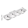Axyaa Stainless Steel Dipping Sauce Bowls BBQ Vinegar Plates Kitchen Tableware