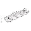 Axyaa Stainless Steel Dipping Sauce Bowls BBQ Vinegar Plates Kitchen Tableware