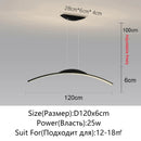 Axyaa LED Long Strip Pendant Lamp for Modern Nordic Indoor Decor