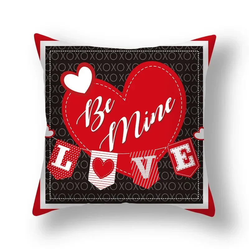 Axyaa Nordic Love Pillowcase 45x45cm - Home Decorative Throw Pillow Cover