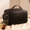 Axyaa High-Capacity Organ Pillow PU Leather Makeup Bag