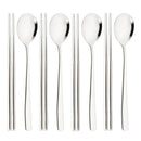 Axyaa Rainbow Stainless Steel Dinner Set - 8/10Pcs Luxury Cutlery & Tableware
