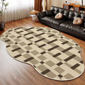 Axyaa Irregular Geometric Square Carpet for Living Room and Bedroom