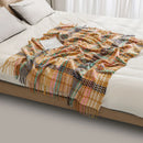 Axyaa Ethnic Woven Sofa Blanket with Tassel Detail 127x172cm