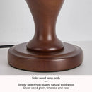 Axyaa Chinese Retro Solid Wood Floor Lamp with LED Light and Fabric Lampshade