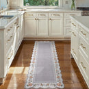 Axyaa Retro Floral Print Runner Rug: Creative Design, Machine Washable, Kitchen Floor Mat