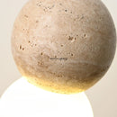 Axyaa Yellow Travertine Bedside Chandelier: Retro Japanese Minimalist Pendant Lights