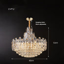 Axyaa Crystal Chandelier: Elegant Lighting Fixture for Living Room, Bedroom, Dining Room