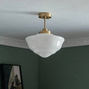 Axyaa 30cm Glass LED Pendant Lights with Copper Socket for Modern Interiors
