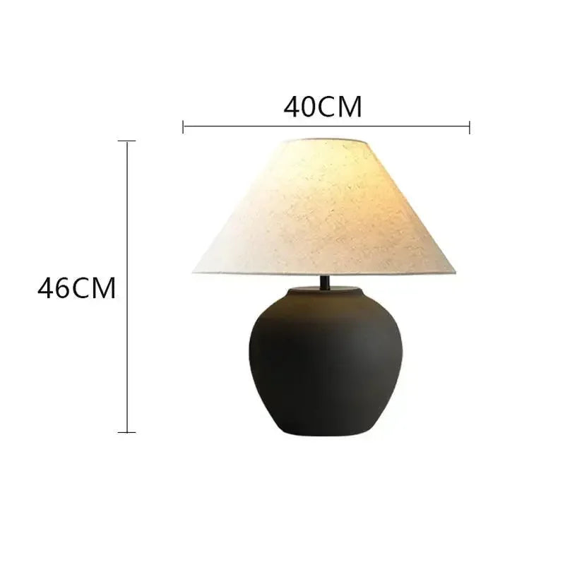 Axyaa Retro Ceramic Floor and Table Lamps for Bedroom and Living Room Decor