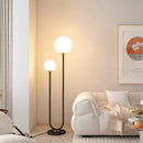 Nordic Double Head Glass Floor Lamp by Axyaa