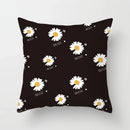 Nordic Daisy Print Pillow Cover by Axyaa - Modern Floral Cushion for Living Room