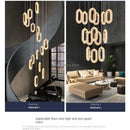 Axyaa Modern Gold Acrylic Chandelier LED Pendant Light for Home DecorERCHANTABILITY.
